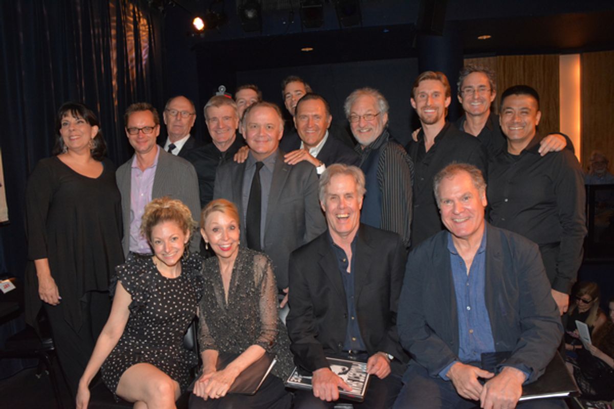 Christien Pedi, Michael Riedel, Paxton Whitehead, James Prendergast, Rory O'Malley, Andrew Weems, James Ludwig, Victor Slezak, Tim Jerome, Bill Army, Marc Vietor, Ariel Estrada, Lauren Molina, Julie Halston Jack Gilpin and Jay O. Sanders at 