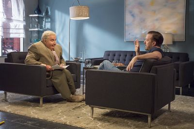 MAYA & MARTY -- Episode 104 -- Pictured: (l-r) Martin Short as Jiminy Glick, Ricky Ge Photo