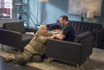 MAYA & MARTY -- Episode 104 -- Pictured: (l-r) Martin Short as Jiminy Glick, Ricky Ge Photo