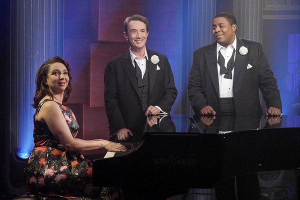 MAYA & MARTY -- Episode 104 -- Pictured: (l-r) Maya Rudolph, Martin Short, Kenan Thom Photo