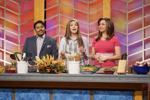 MAYA & MARTY -- Episode 104 -- Pictured: (l-r) Kenan Thompson as Don Ramirez, Cecily Strong as Carol McNally, Maya Rudolph as Jemina Camila Cantos during the "Mañana Grande" sketch on June 21, 2016 -- (Photo by: Steve Fenn/NBC) @ BroadwayWorld MAYA & MARTY -- Episode 104 -- Pictured: (l-r) Kenan Thompson as Don Ramirez, Cecily Photo
