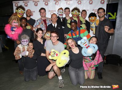 Rod (played by Ben Durocher) , Joel Grey and Ricky (played by Jason Jacoby) with the  Photo