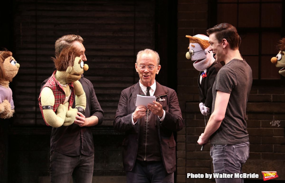  Ricky (played by Jason Jacoby) and Rod (played by Ben Durocher) renew vows with Joel Grey and cast at 