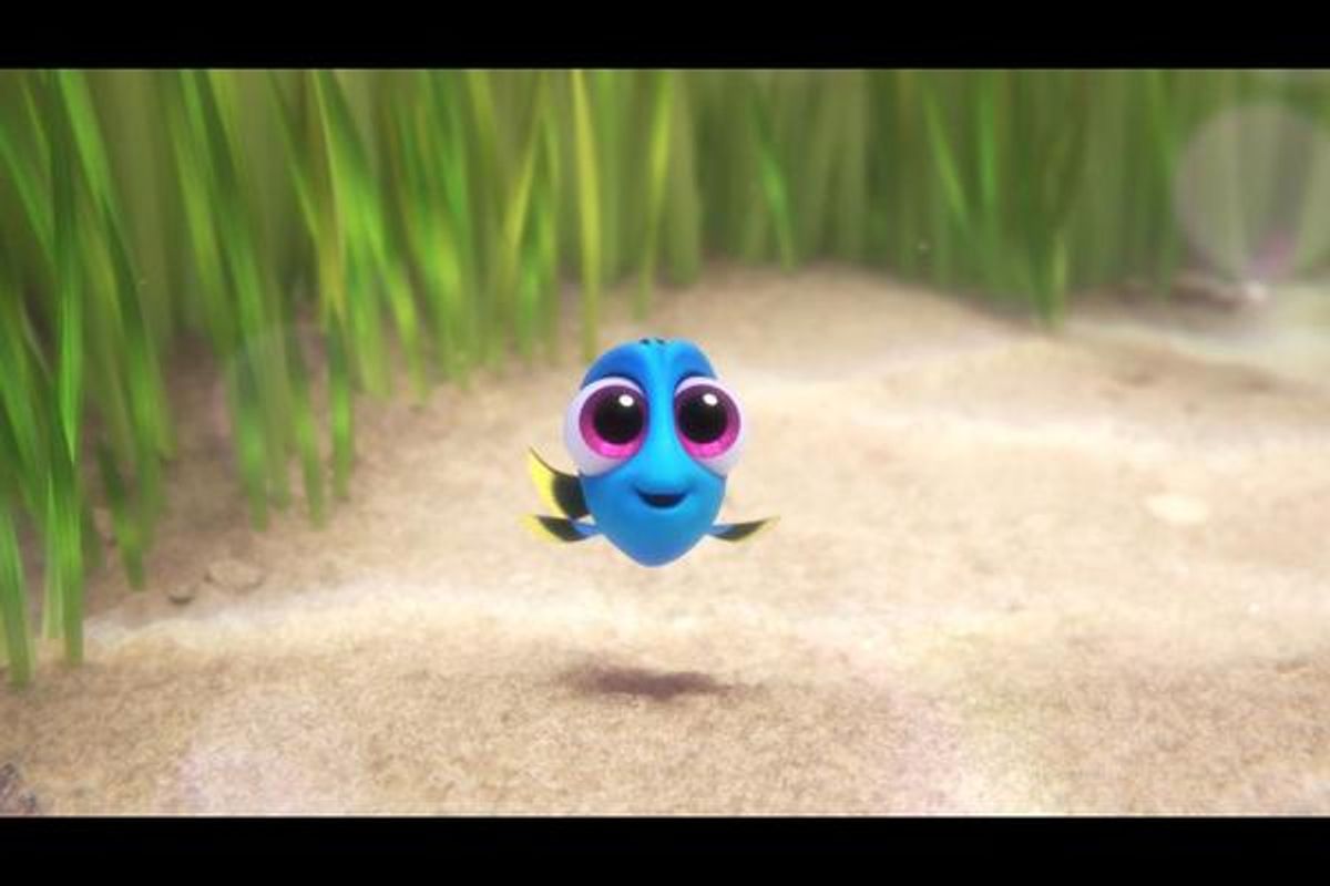 Ellen DeGeneres is adorable blue tang fish Dory. at 