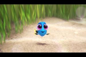 Ellen DeGeneres is adorable blue tang fish Dory. Photo