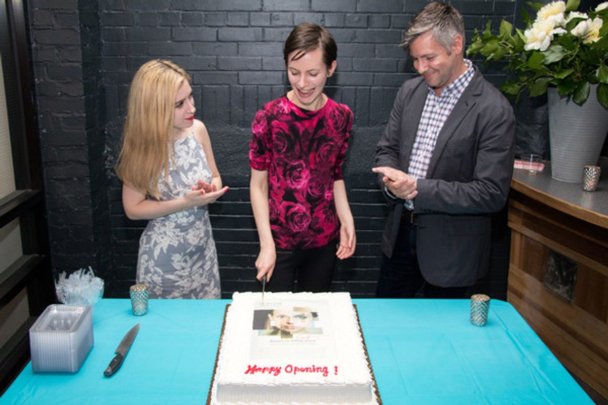 Playwright Kim Davies, Jocelyn Kuritsky and director Tony Speciale at 