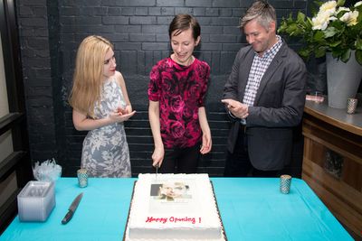 Playwright Kim Davies, Jocelyn Kuritsky and director Tony Speciale Photo