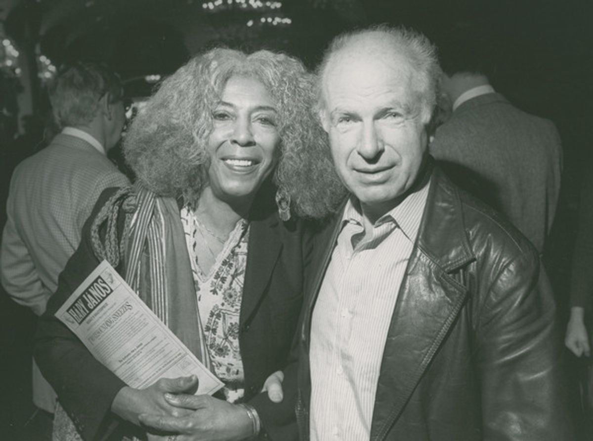 Ellen Stewart with director Peter Brook, date and photographer unknown. at 