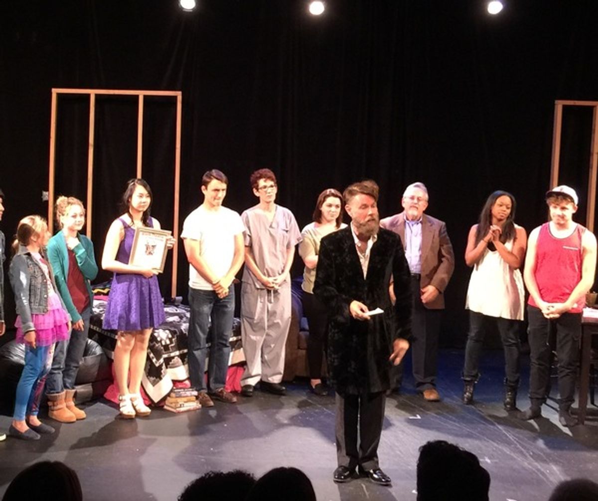 Daniel Henning with Week 2 playwrights and the cast of 2016 The Blank Theatre's Young Playwrights Festival. Photo Credit: Cassandra Hsiao
 at 
