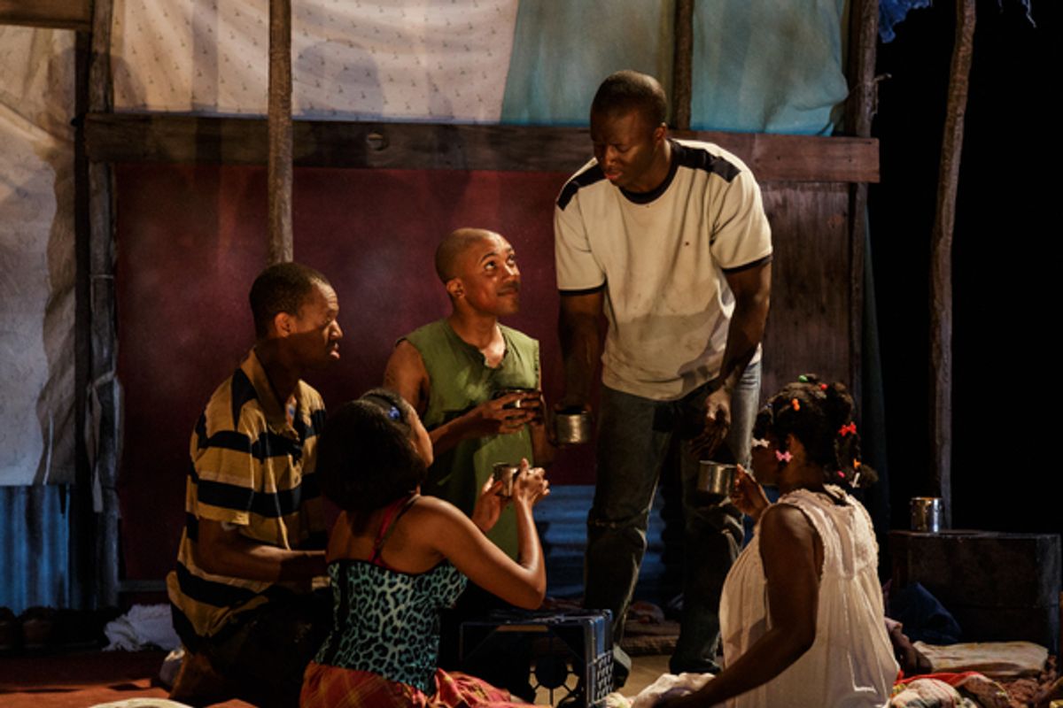 Reggie D. White, Clinton Roane, Andy Lucien, Brittany Bellizeare and Jasmine St. Clair at 