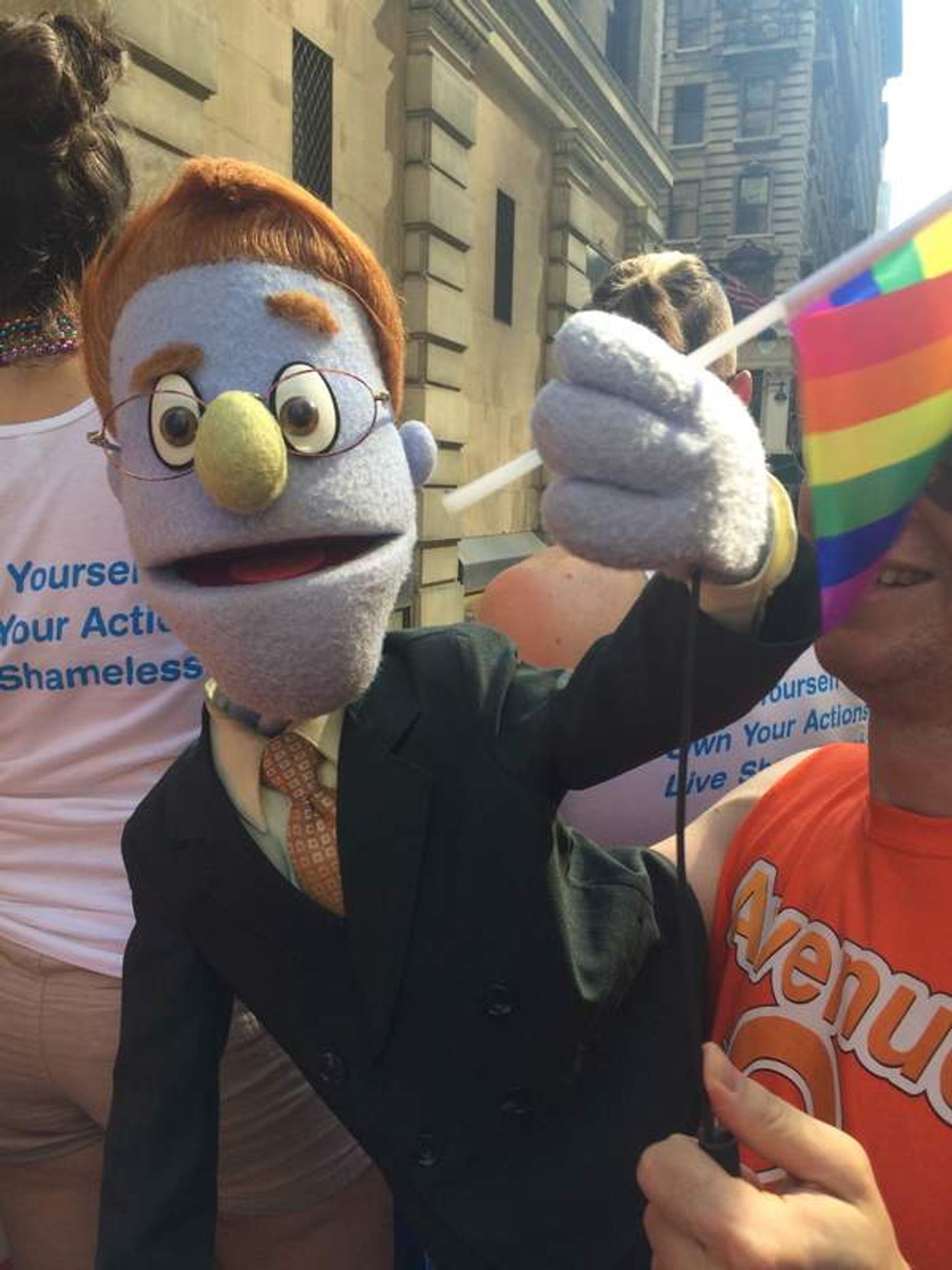 Photo Flash: Cast of AVENUE Q Marches in NYC Pride Parade!  Image
