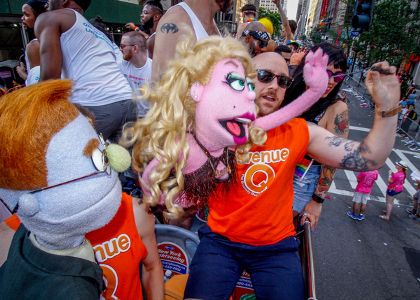 Photo Flash: Cast of AVENUE Q Marches in NYC Pride Parade!  Image