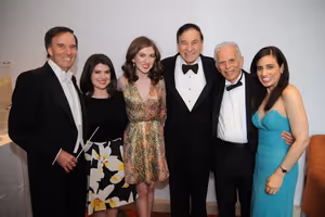 In the Green Room (from left) Maestro Greene, Natalie Gordon, Victoria Gordon, Richard Sherman, piano player Hon. Arthur Gilbert (presiding justice of the California Court of Appeal) and concert producer Debra Marisa Kaiser. @ BroadwayWorld In the Green Room (from left) Maestro Greene, Natalie Gordon, Victoria Gordon, Richar Photo