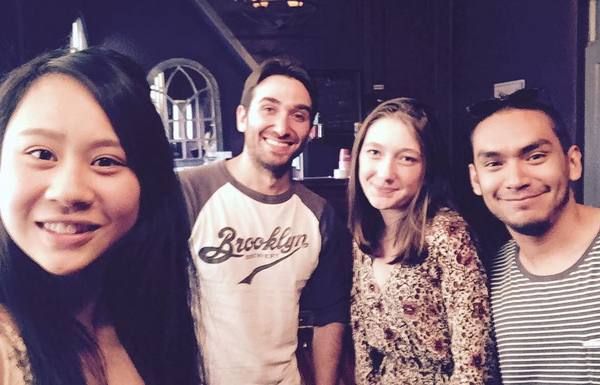 Playwright Cassandra Hsiao with Director Robert Michel, actress Hattie Hodes and acto Photo