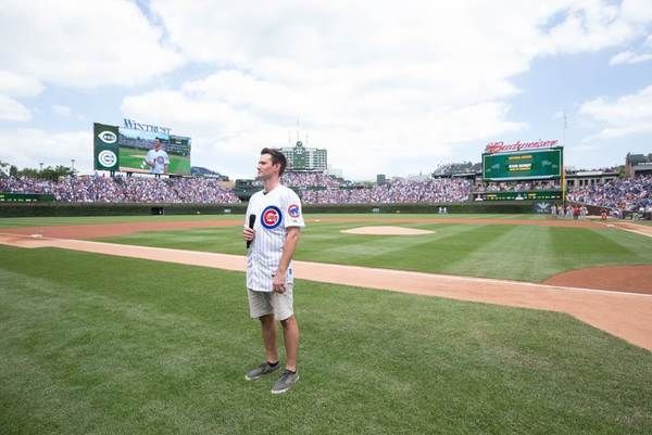Ryan Bondy (Elder Price) sings the National Anthem Photo