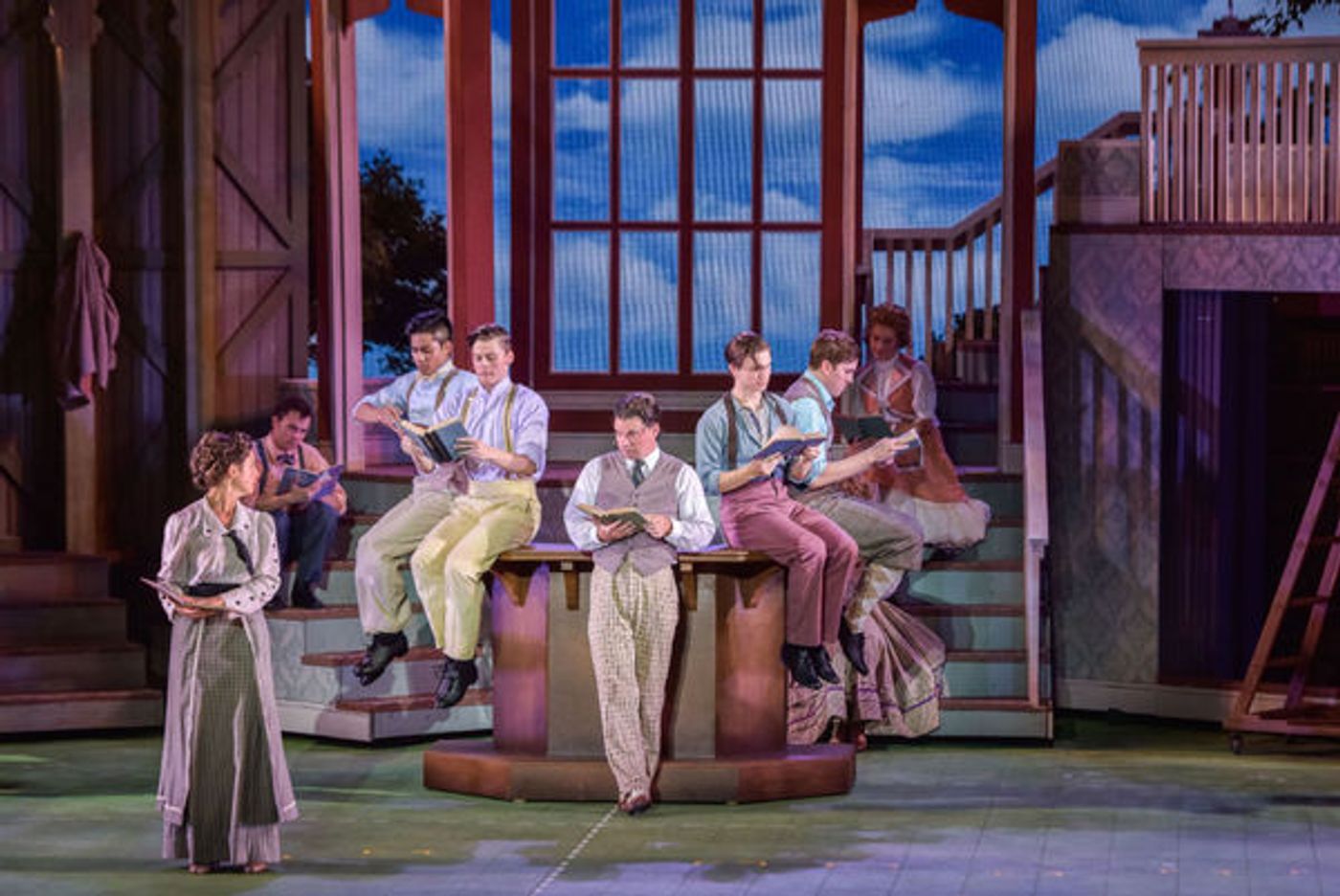 Photo Flash: First Look at Hunter Foster, Elena Shaddow and More in THE MUSIC MAN at The Muny Image