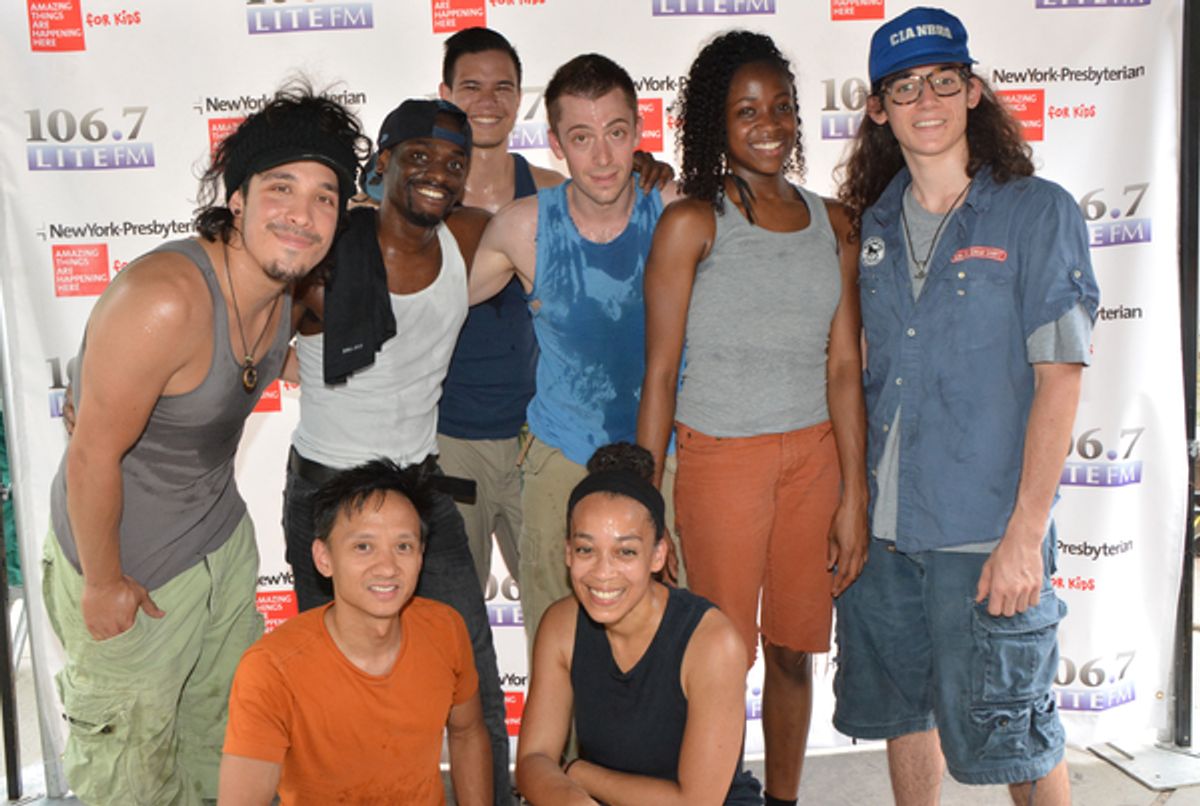 The Cast of Stomp-Alan Asuncion, Cade Slattery, Eric Fay, Ivan Salazar, Krystal Renee, Reggie Talley, Simeon Weedall and Stephanie Marshall at 
