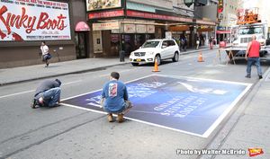New Marquee Art installation for the Broadway production of Andrew Lloyd Webber's 'The Phantom of the Opera' starring James Barbour as The Phantom at the Majestic Theatre on July 8, 2016 in New York City. @ BroadwayWorld New Marquee Art installation for the Broadway production of Andrew Lloyd Webber's 'Th Photo