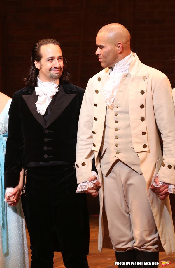 Photo Coverage: Lin-Manuel Miranda, Leslie Odom Jr. and Phillipa Soo Take Final Bows in HAMILTON! — photo 8 of 66