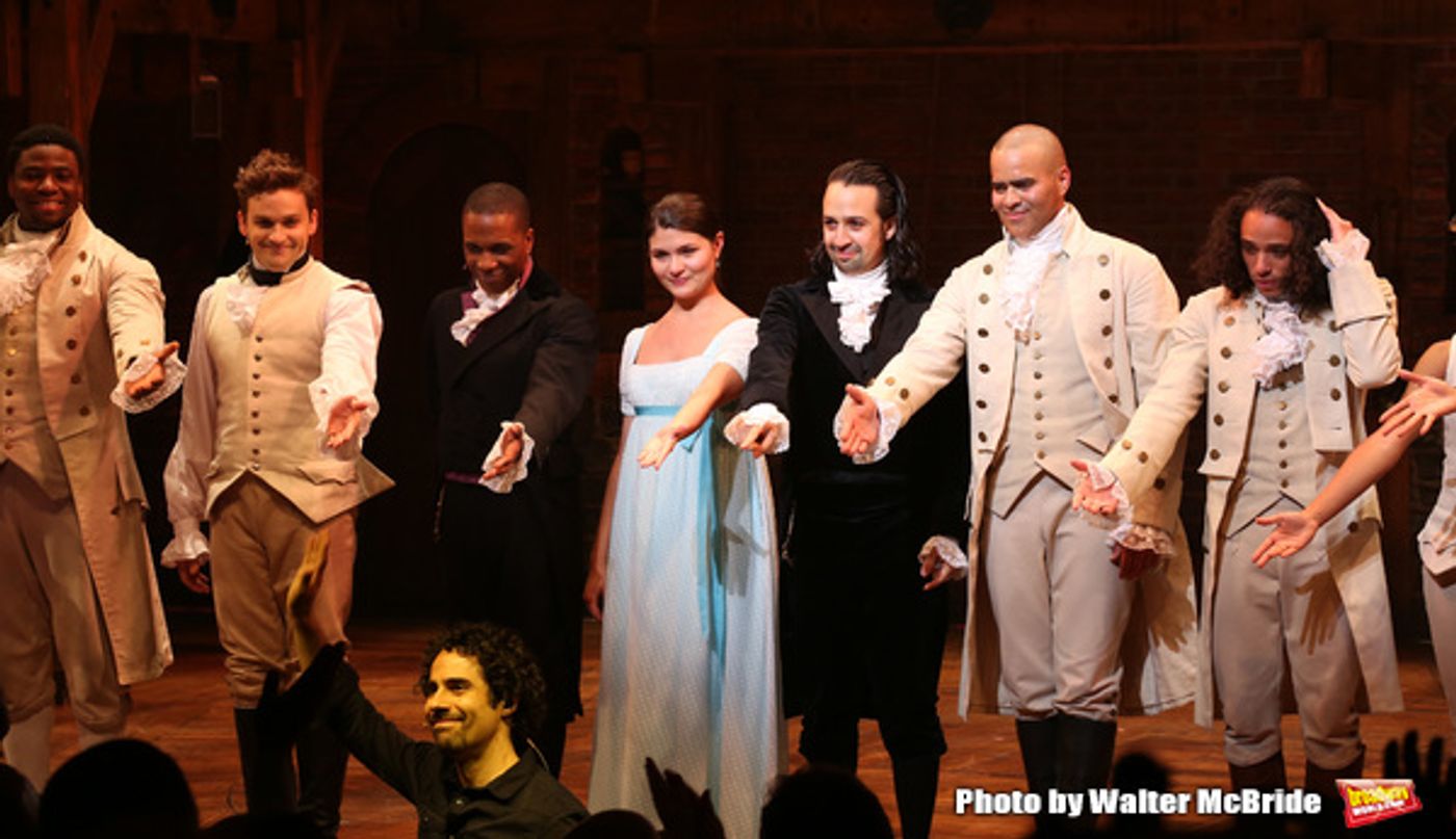 Photo Coverage: Lin-Manuel Miranda, Leslie Odom Jr. and Phillipa Soo Take Final Bows in HAMILTON!  Image
