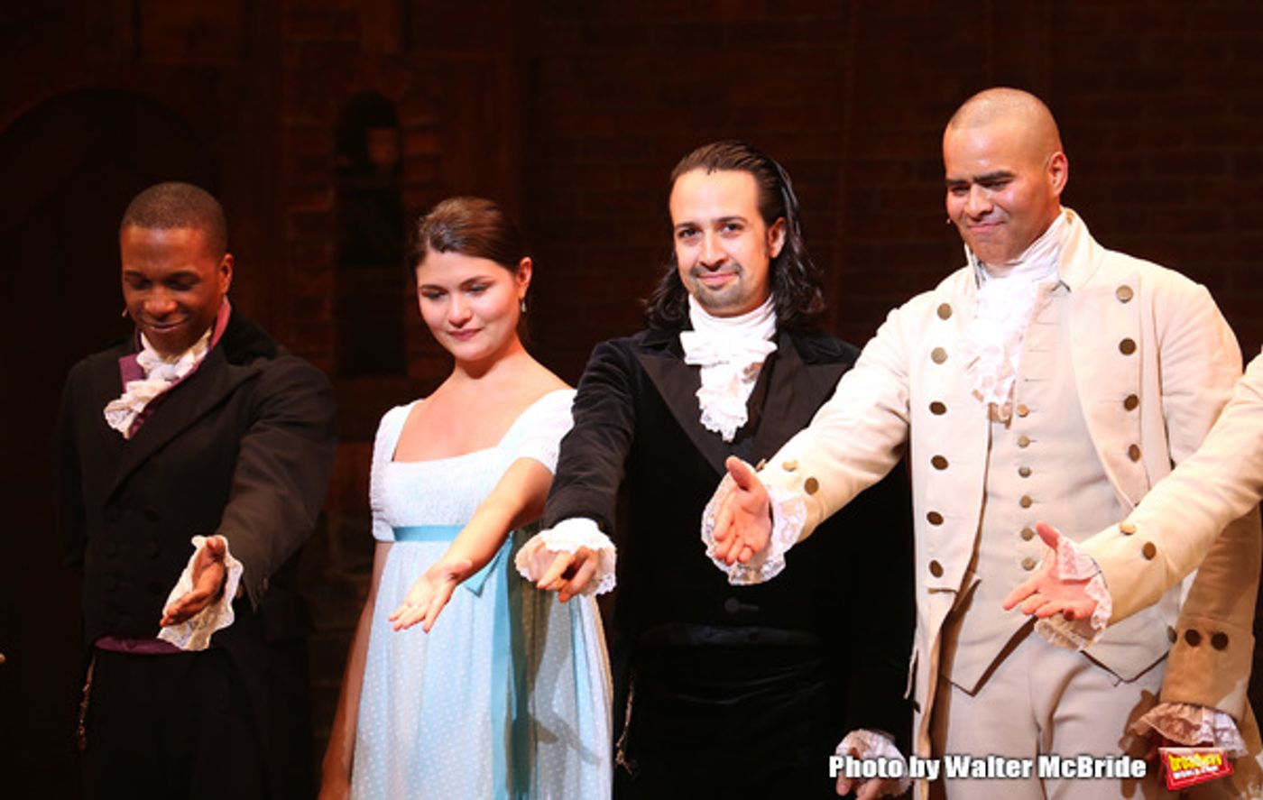 Photo Coverage: Lin-Manuel Miranda, Leslie Odom Jr. and Phillipa Soo Take Final Bows in HAMILTON!  Image