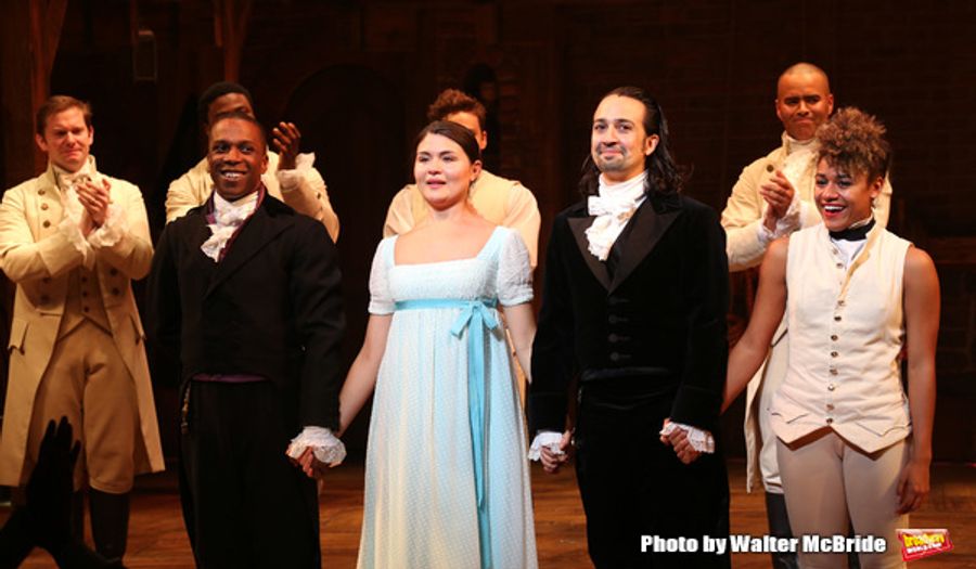 Photo Coverage: Lin-Manuel Miranda, Leslie Odom Jr. and Phillipa Soo Take Final Bows in HAMILTON! Image