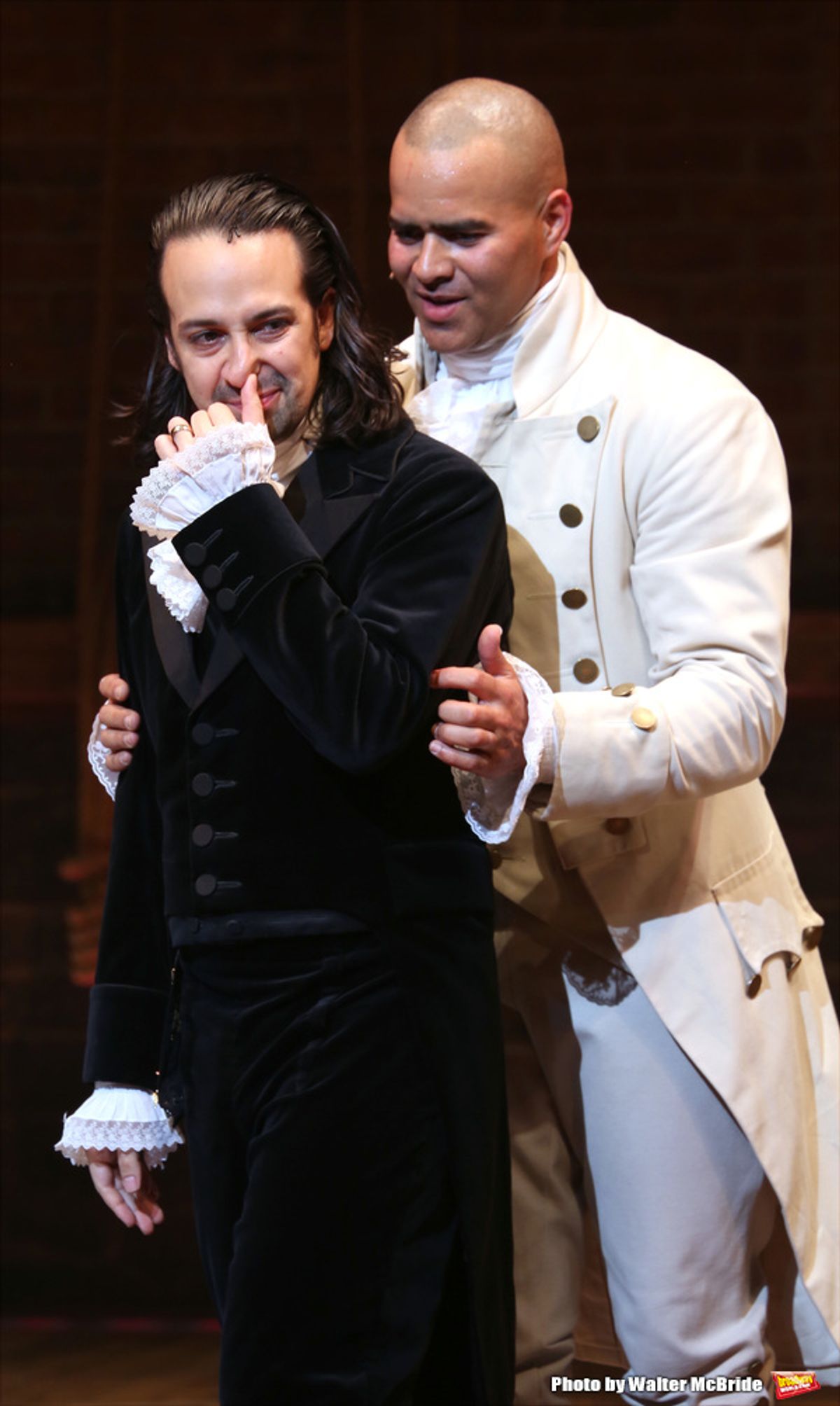 Christopher Jackson with Lin-Manuel Miranda at 
