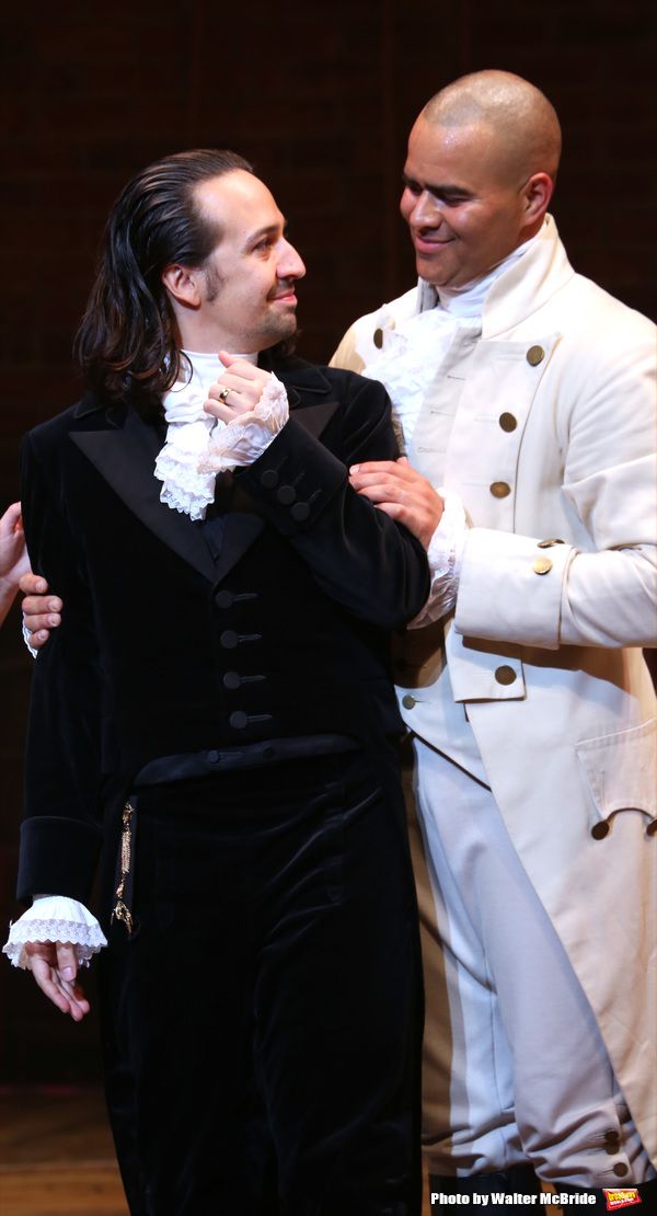 Photo Coverage: Lin-Manuel Miranda, Leslie Odom Jr. and Phillipa Soo Take Final Bows in HAMILTON! — photo 29 of 66
