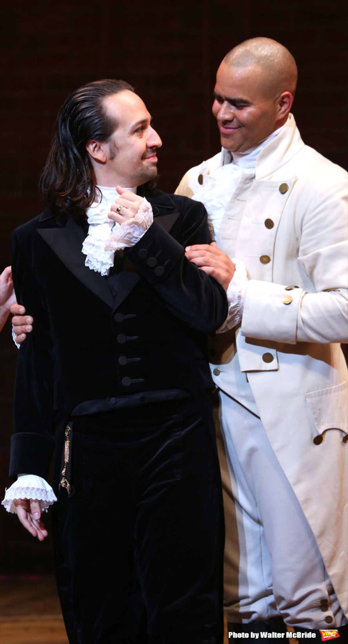 Christopher Jackson with Lin-Manuel Miranda  at 