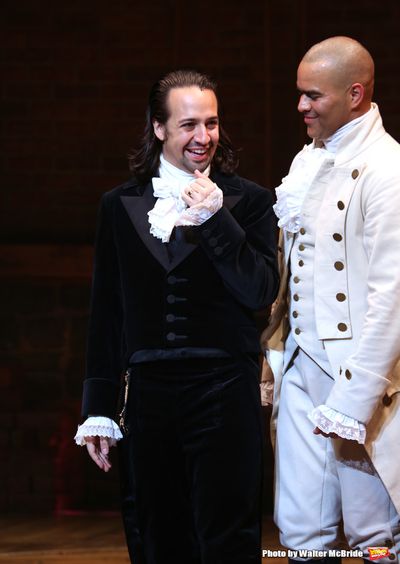 Christopher Jackson with Lin-Manuel Miranda  Photo