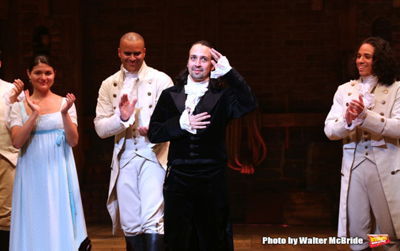 Photo Coverage: Lin-Manuel Miranda, Leslie Odom Jr. and Phillipa Soo Take Final Bows in HAMILTON!  Image
