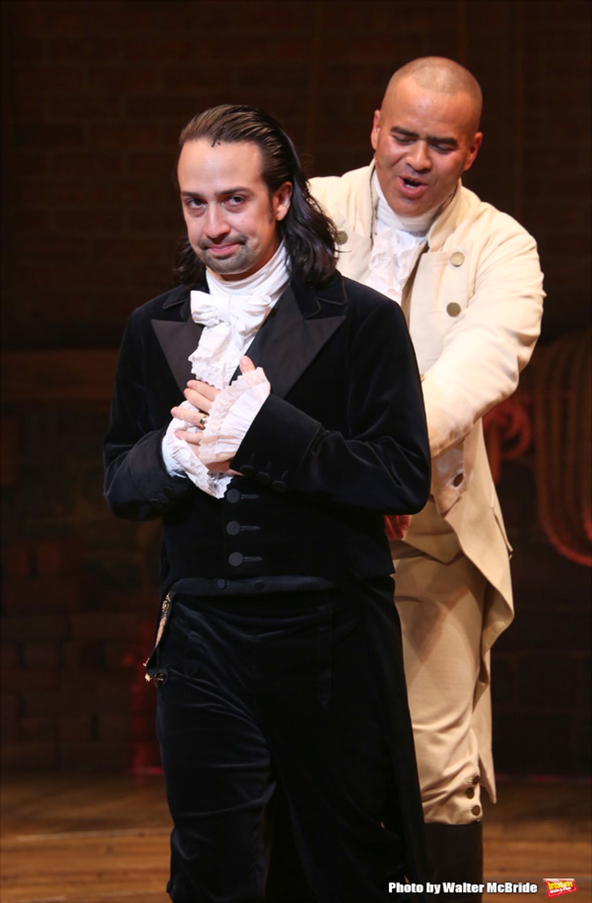 Christopher Jackson with Lin-Manuel Miranda  at 