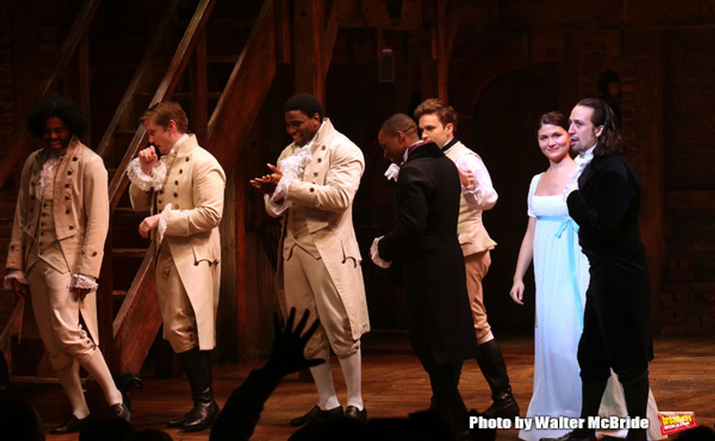 Photo Coverage: Lin-Manuel Miranda, Leslie Odom Jr. and Phillipa Soo Take Final Bows in HAMILTON!  Image