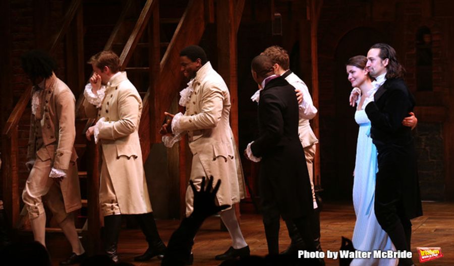 Photo Coverage: Lin-Manuel Miranda, Leslie Odom Jr. and Phillipa Soo Take Final Bows in HAMILTON! Image