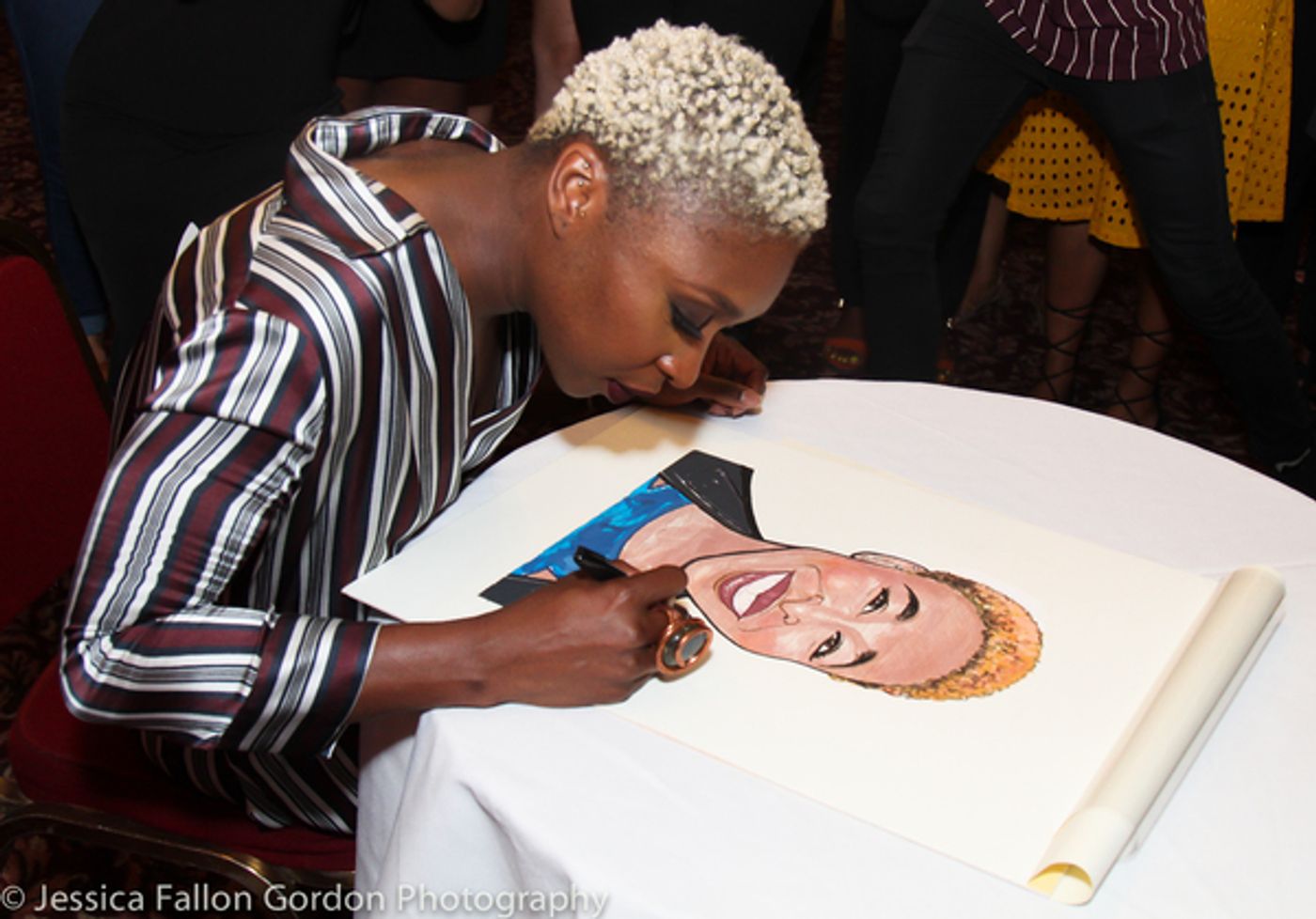 Photo Coverage: Tony Winner Cynthia Erivo Unveils Her New Portrait at Sardi's!  Image