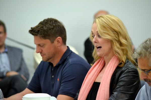 Christopher Sieber, Angie Schworer, and Clayton Landey  Photo