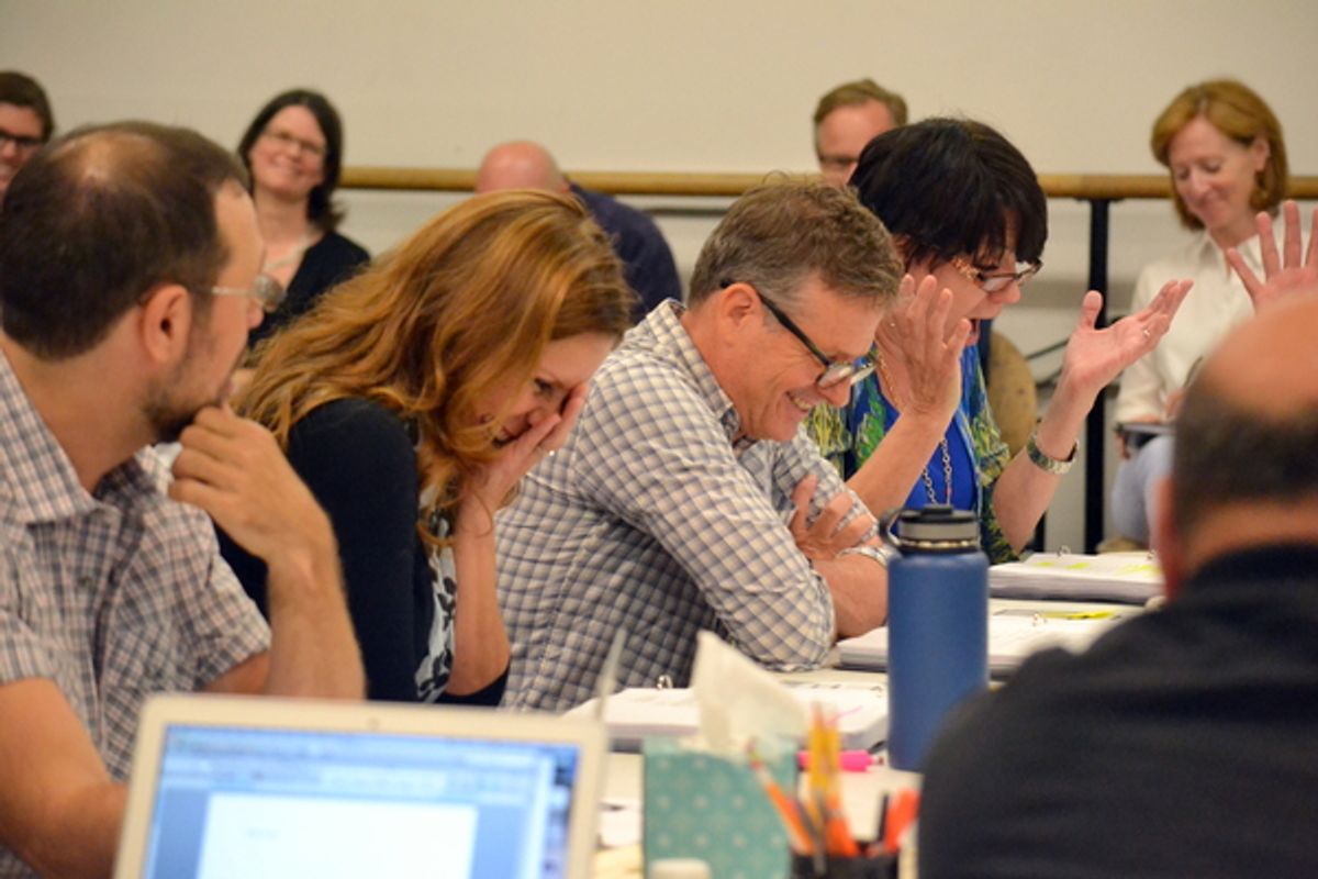 Courtenay Collins, Martin Moran, and Beth Leavel  at 