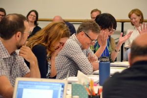 Courtenay Collins, Martin Moran, and Beth Leavel  Photo
