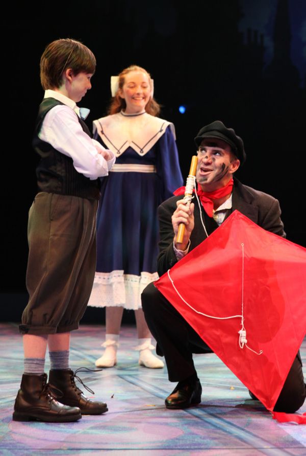 Brad Bradley (Bert) with Scarlett Keene-Connole (Jane Banks) and Jake Ryan Flynn (Mic Photo