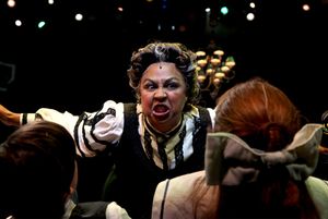 Jenelle A. Robinson (Miss Andrew) with Scarlett Keene-Connole (Jane Banks) and Jake Ryan Flynn (Michael Banks) in North Shore Music Theatre''s production of MARY POPPINS playing July 12 - July 31, 2016. Photo © Paul Lyden. @ BroadwayWorld Jenelle A. Robinson (Miss Andrew) with Scarlett Keene-Connole (Jane Banks) and Jake R Photo