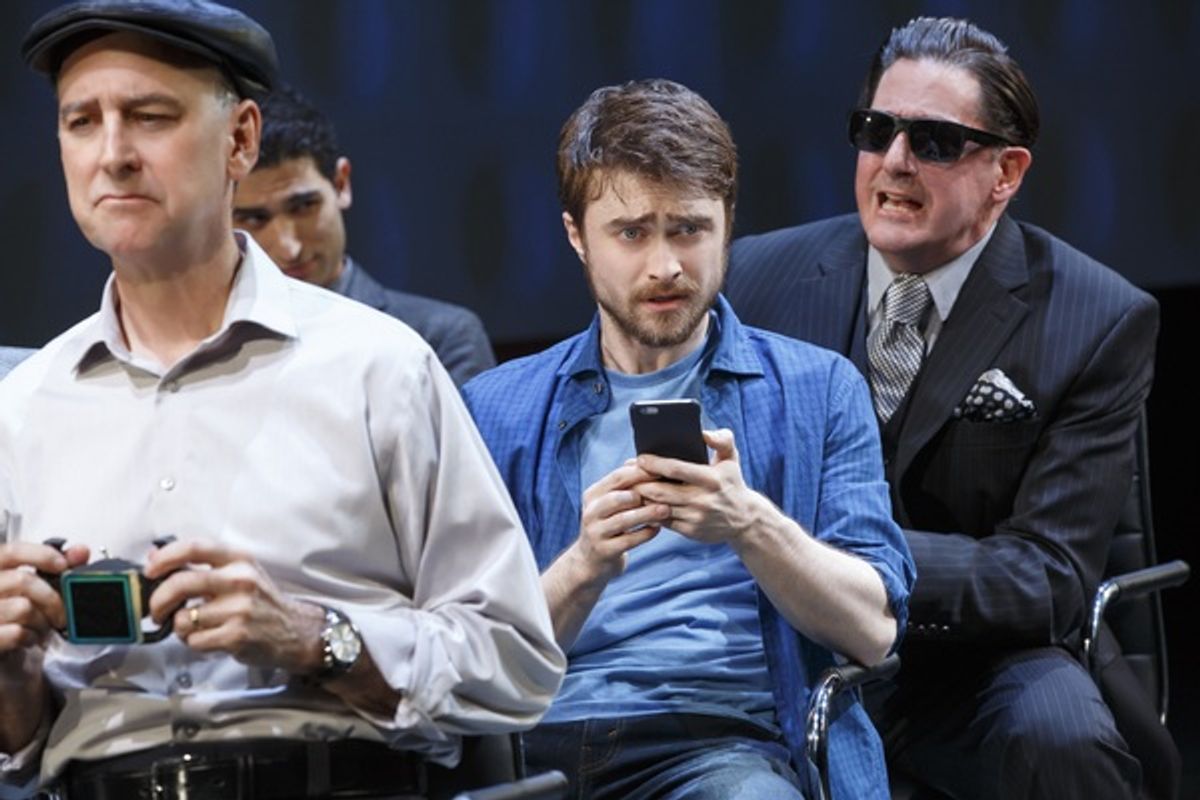 Daniel Radcliffe and Michael Countryman, Raffi Barsoumian, and Reg Rogers at 