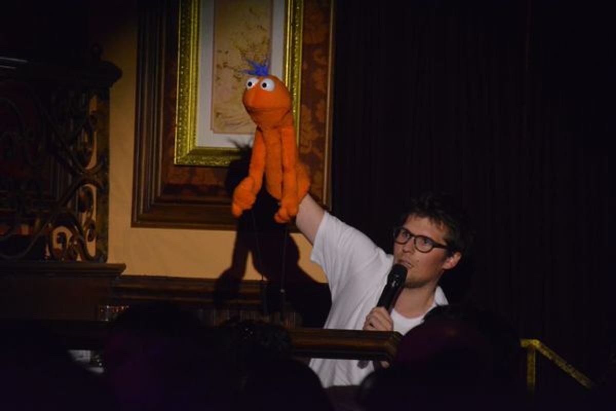 Tim Platt and his 'son' at 