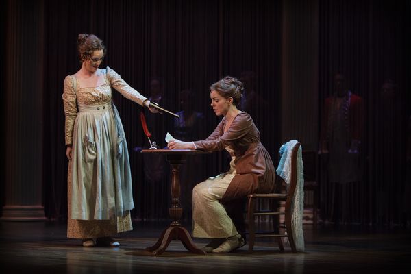 Jane Austen''s (Lindsie VanWinkle) sister, Cassandra (Jennifer Evans), pushes her to  Photo