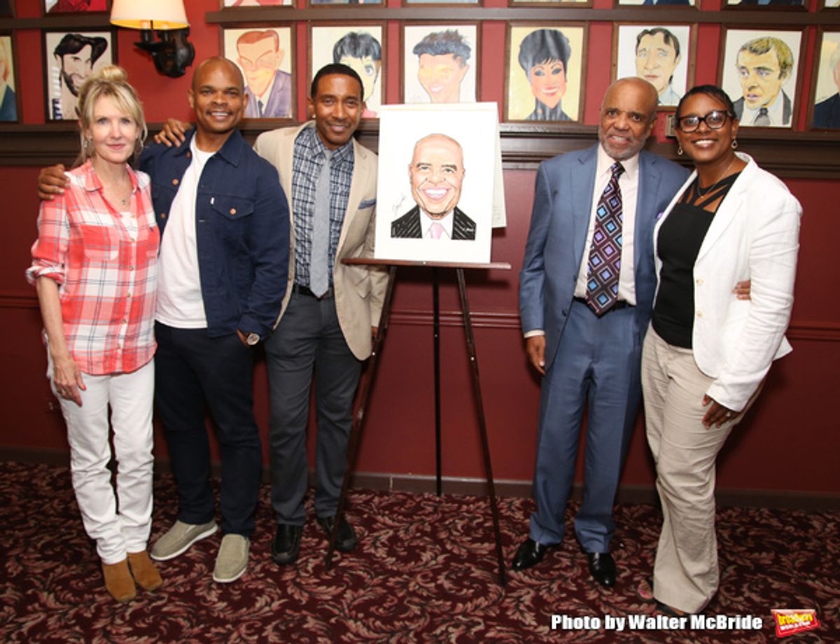 'Motown The Musical' director Charles Randolph-Wright and creative team with Berry Gordy at 