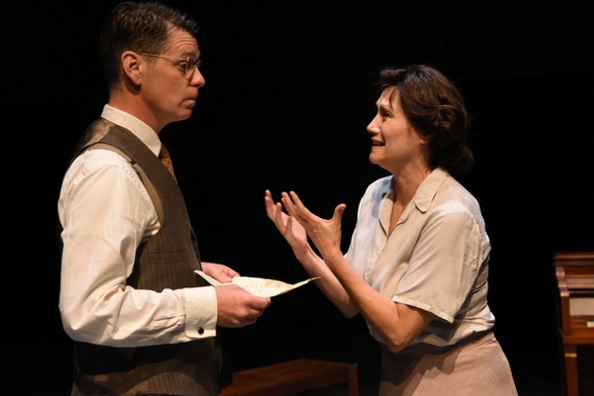 Michael Kaye (Halder) and Valerie Leonard (Helen) at 