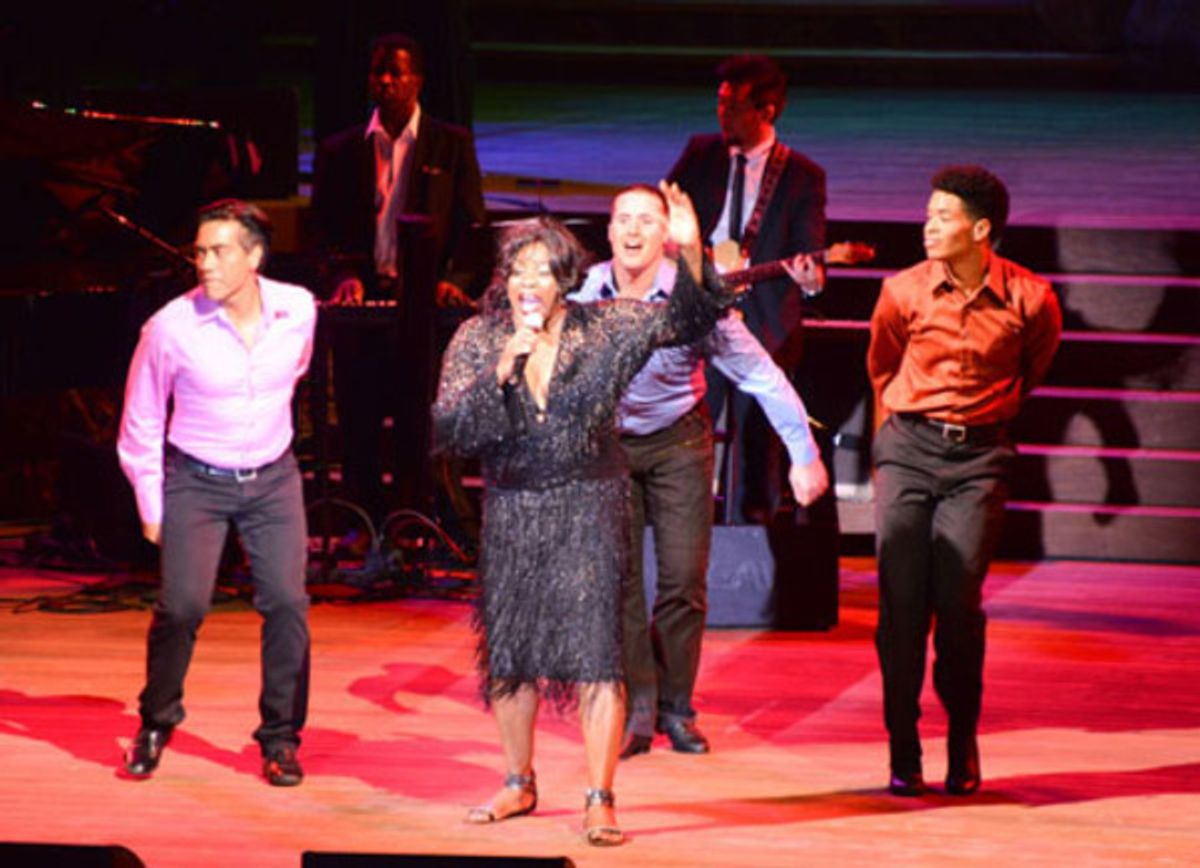 Loretta Devine with Ray Garcia, Craig Lucas and Desmond Newson at 