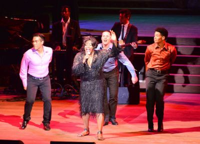 Loretta Devine with Ray Garcia, Craig Lucas and Desmond Newson Photo