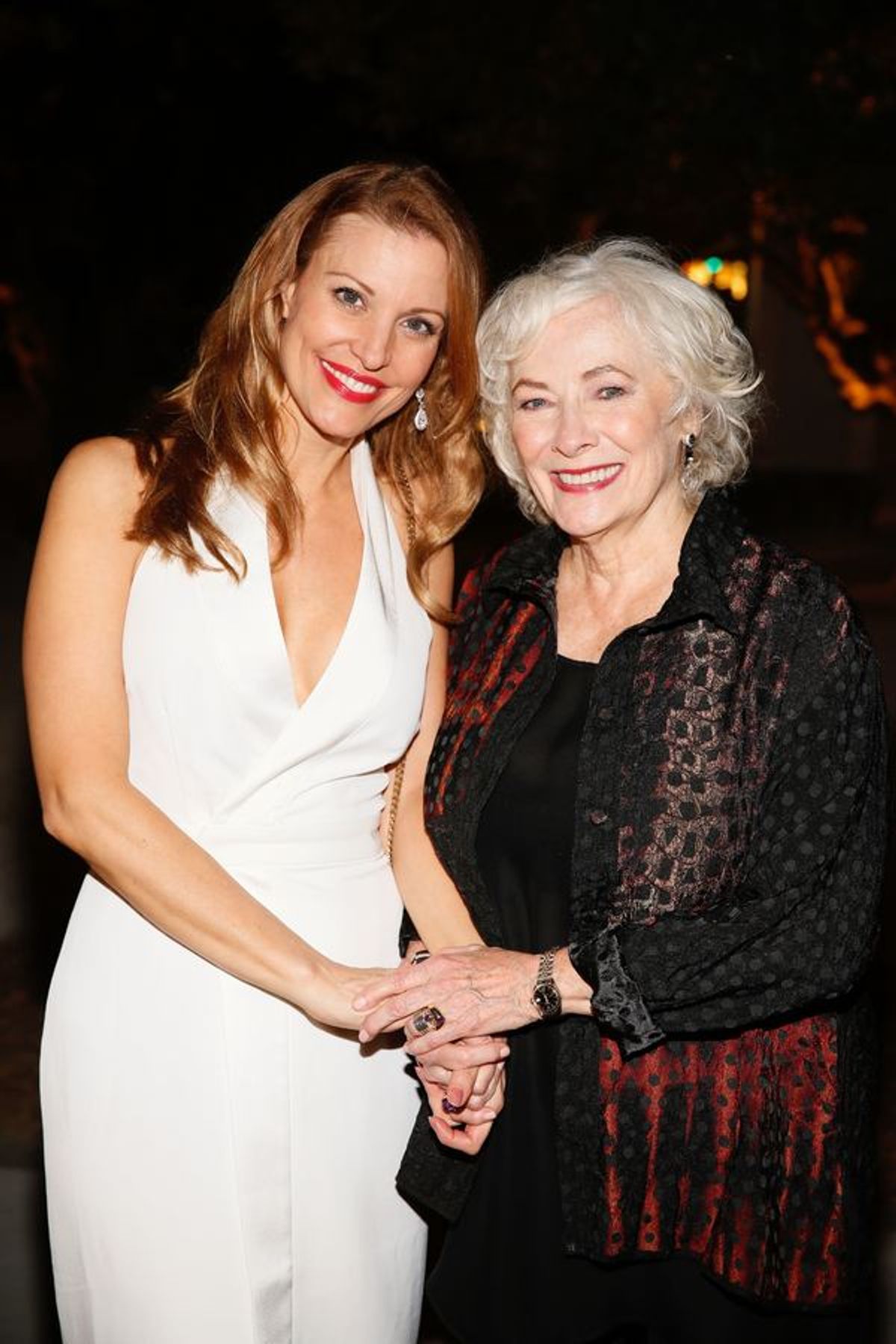 From left, cast members Rachel York and Betty Buckley pose during the party for the opening night performance of 'Grey Gardens' The Musical at Center Theatre Group/Ahmanson Theatre on Wednesday, July 13, 2016, in Los Angeles, California. (Photo by Ryan Mi at 