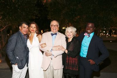 From left, cast members Bryan Batt, Rachel York, Simon Jones, Betty Buckley and Davon Photo