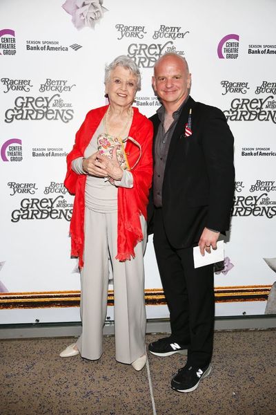 Actress Angela Lansbury and director Michael Wilson  arrive for the opening night per Photo